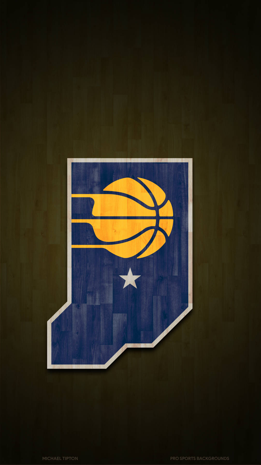 Indiana Pacers State Logo With Ball