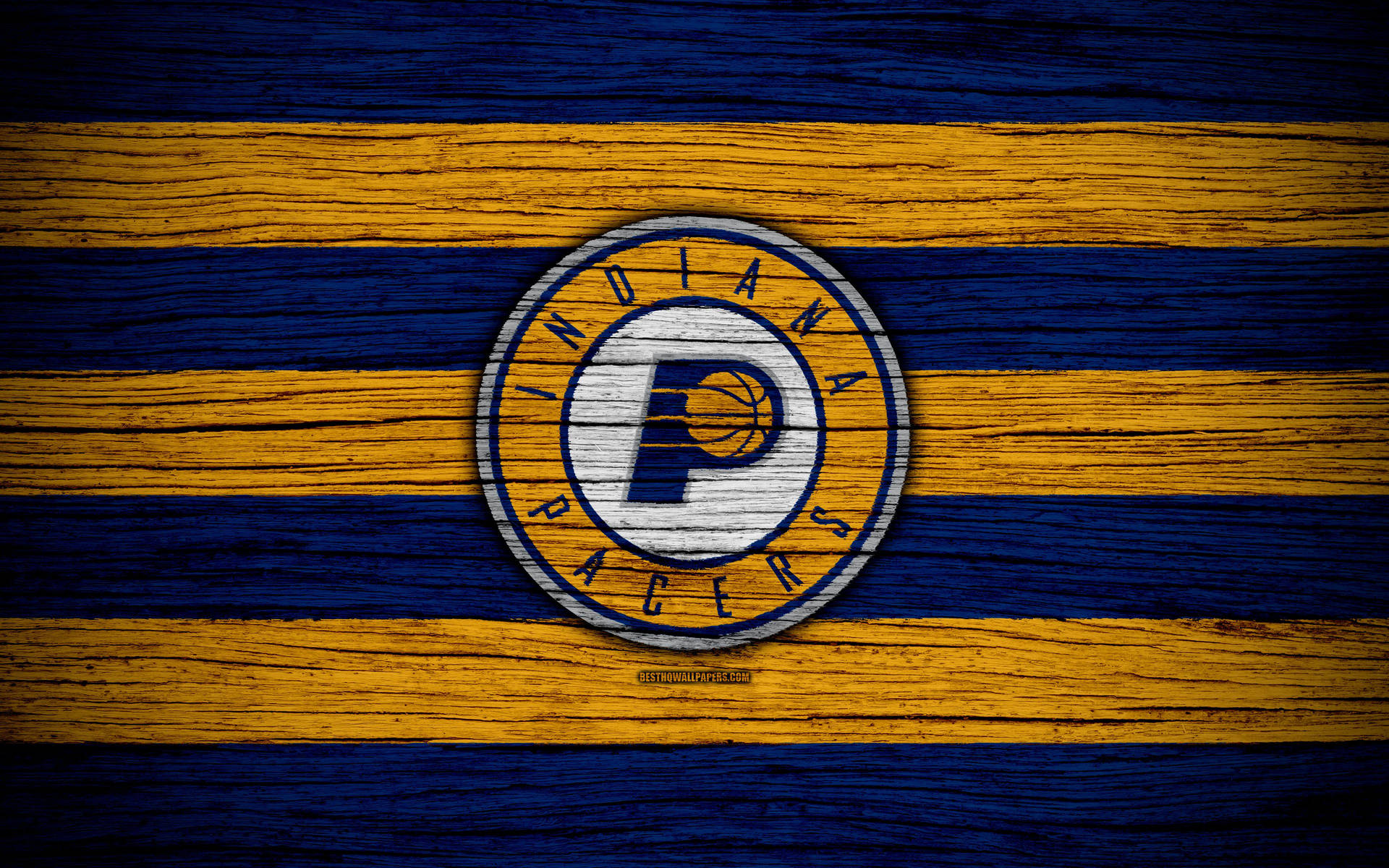 Indiana Pacers Wood Team Logo Background