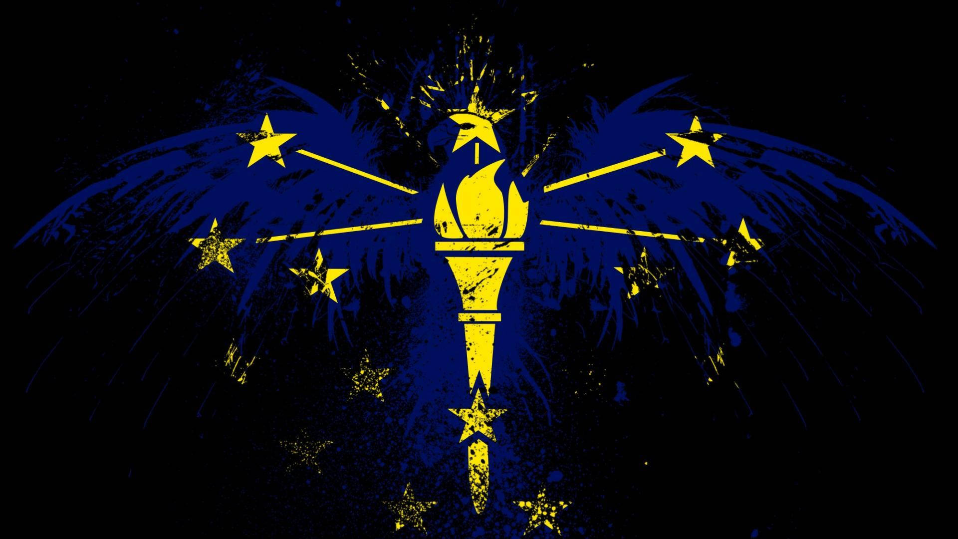 Indiana Torch With Eagle Background