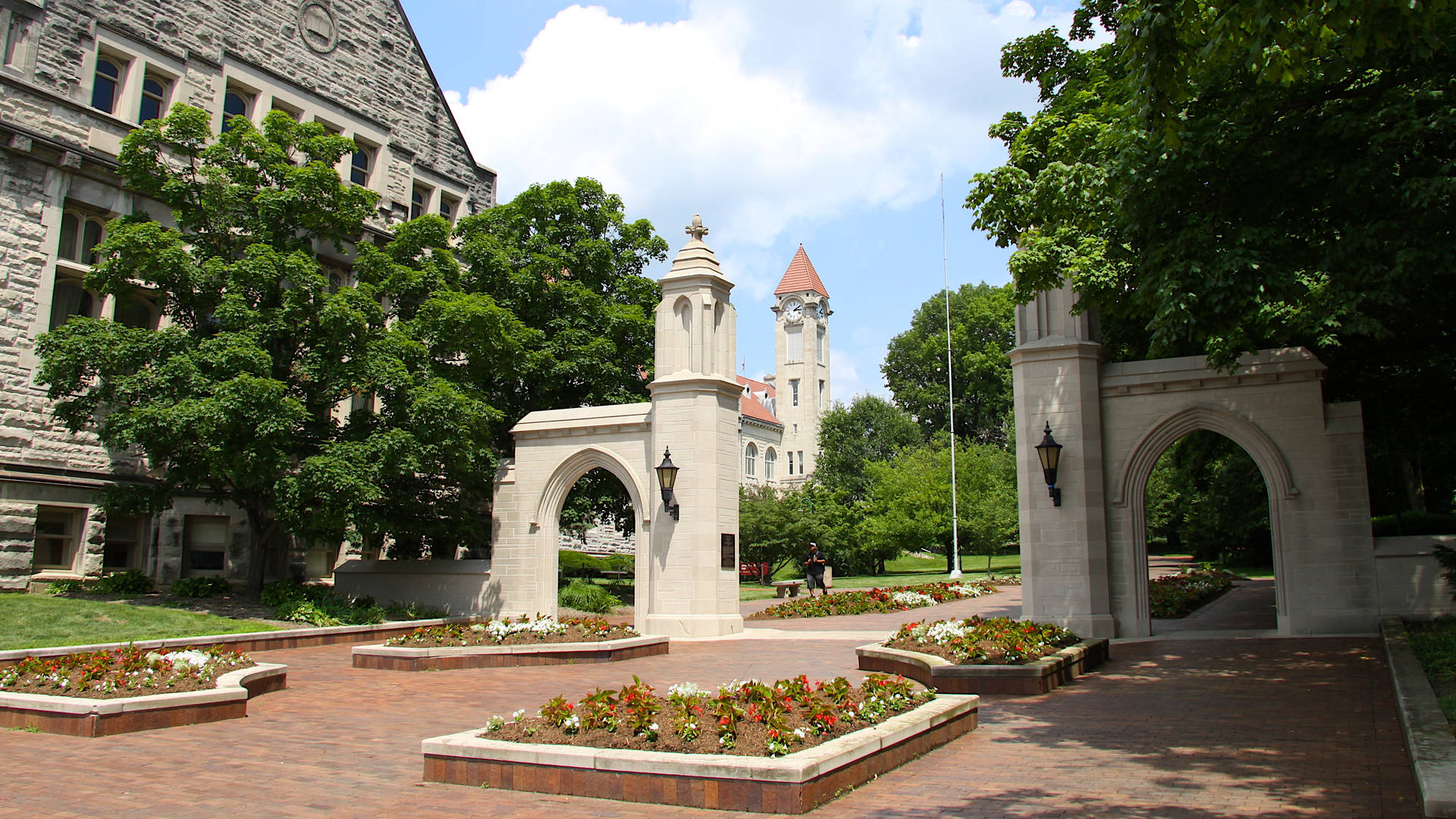 Indiana University Bloomington Gates At Day Background