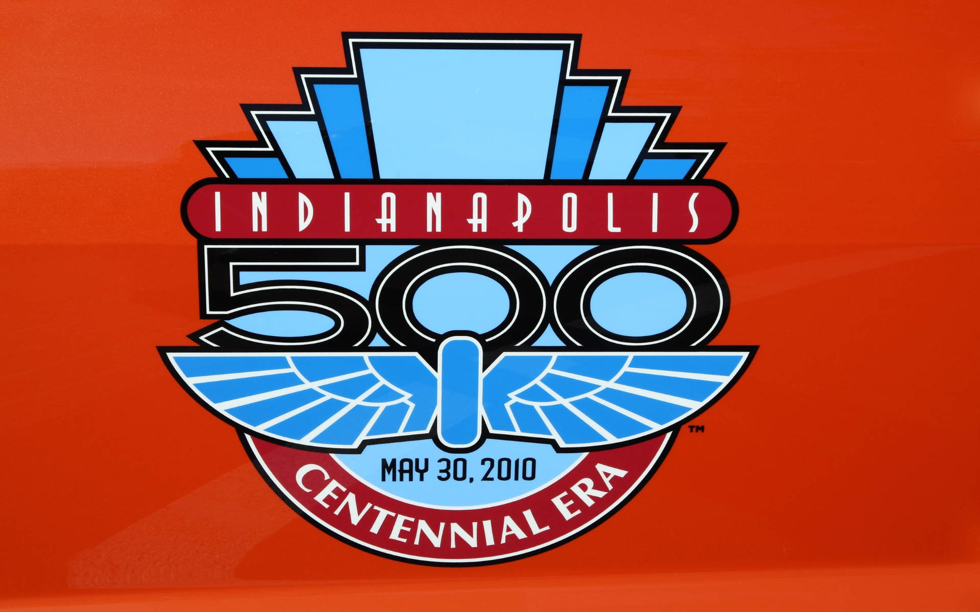 Indianapolis 500 Emblem In Red Background