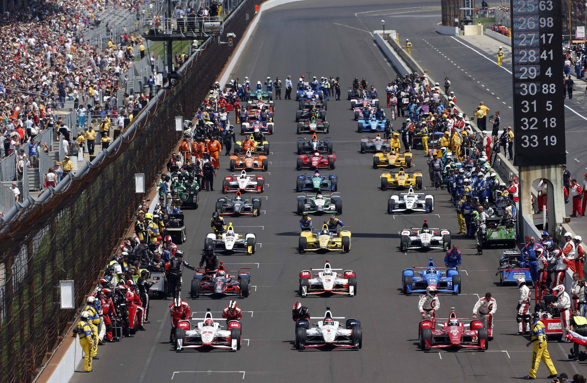Indianapolis 500 Racing Cars Background