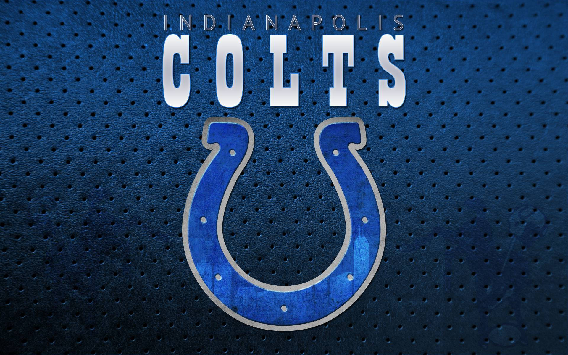 Indianapolis Colts Logo On A Vibrant Blue Texture. Background