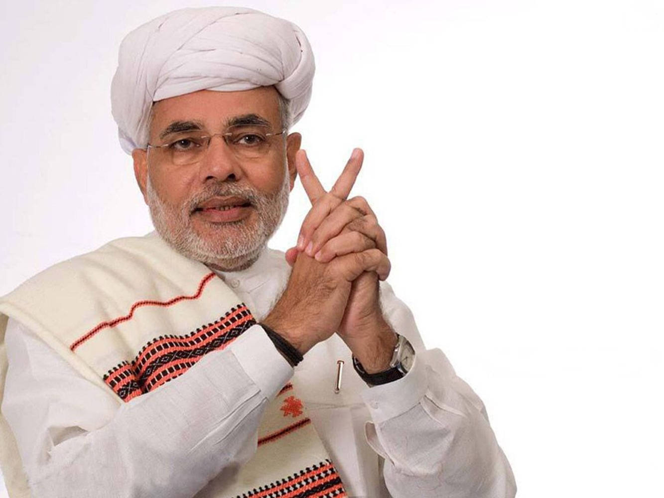India’s Prime Minister, Narendra Modi In Traditional Indian Attire Background