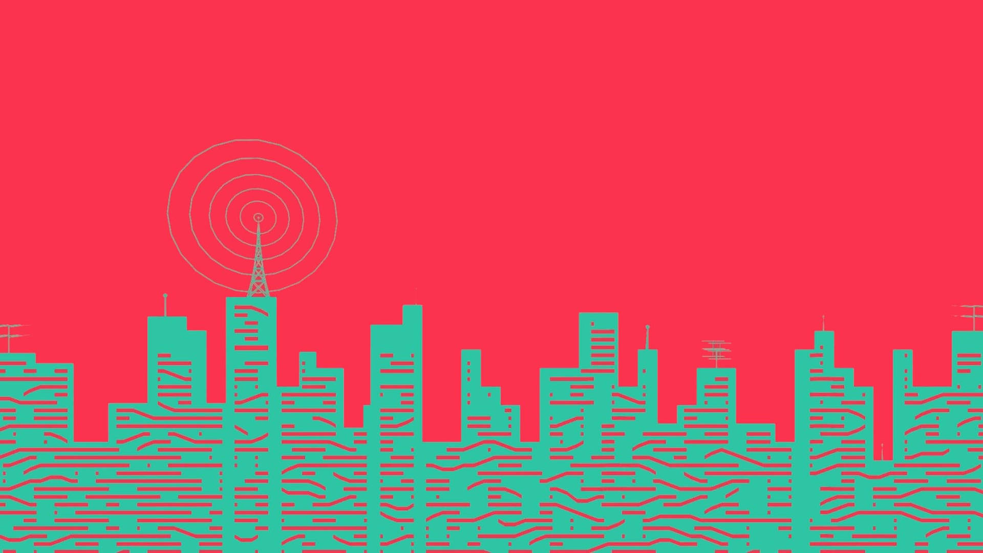 Indie Aesthetic City Illustration Background