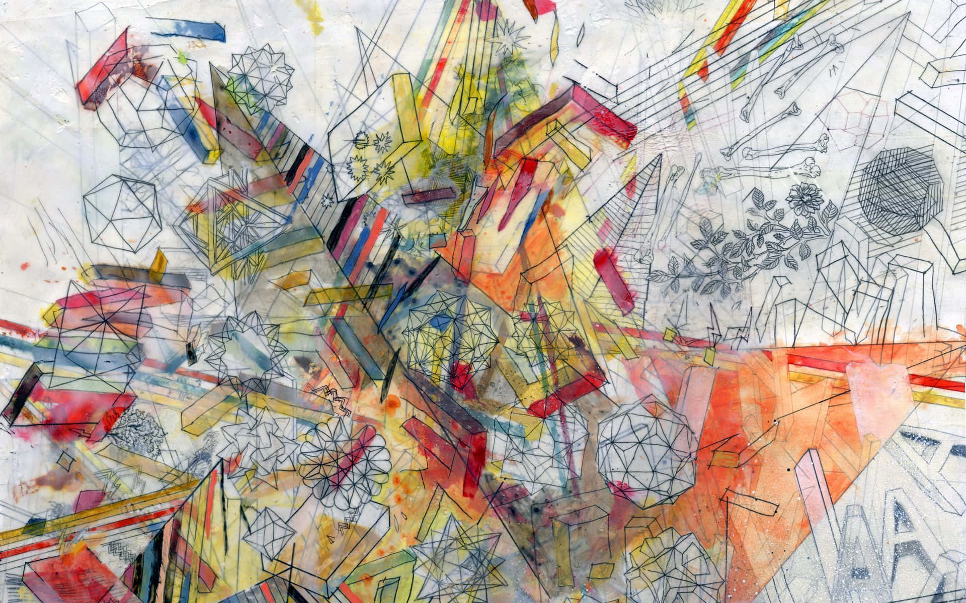 Indie Aesthetic Pc Geometric Doodles Background