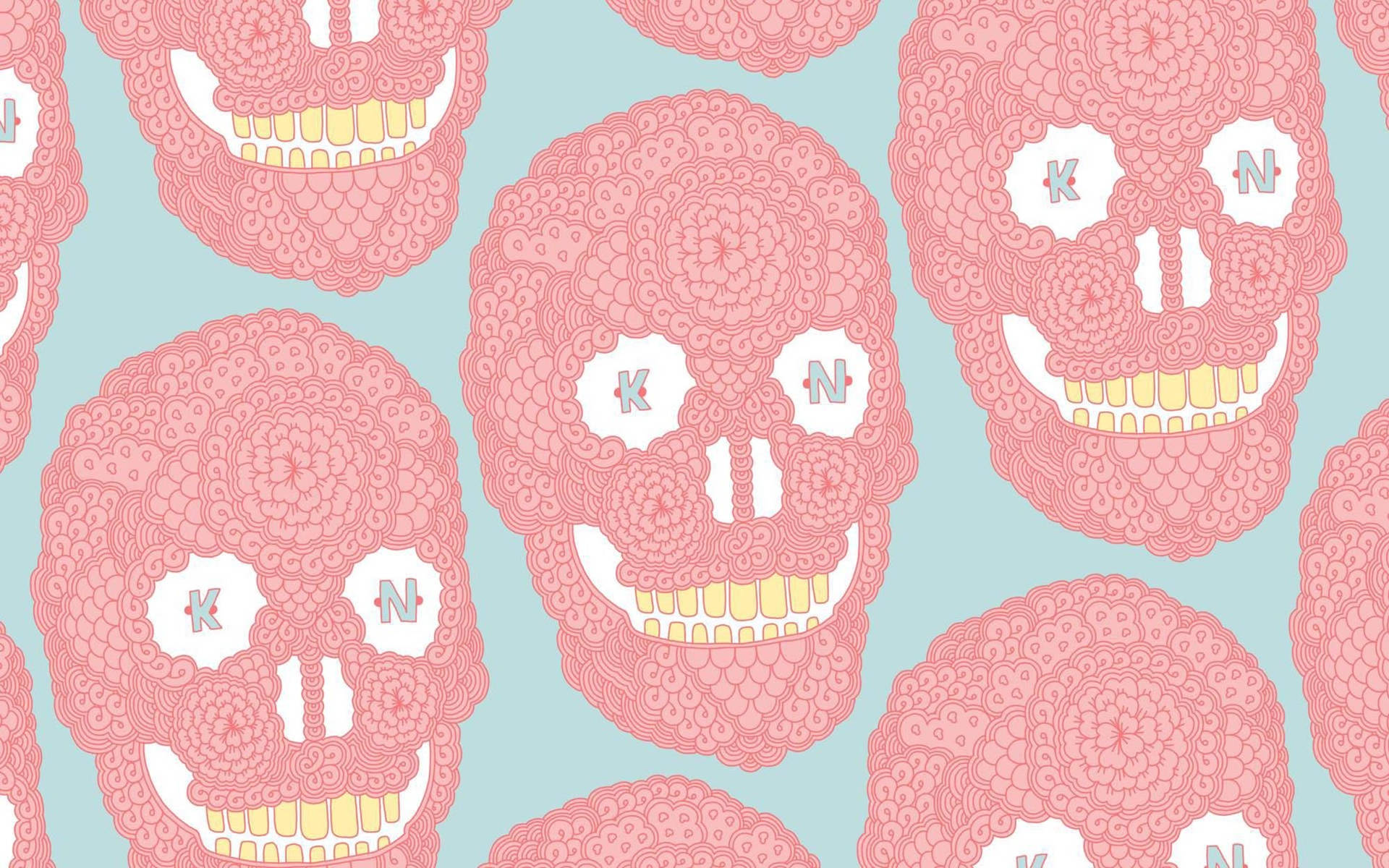 Indie Aesthetic Skull Background