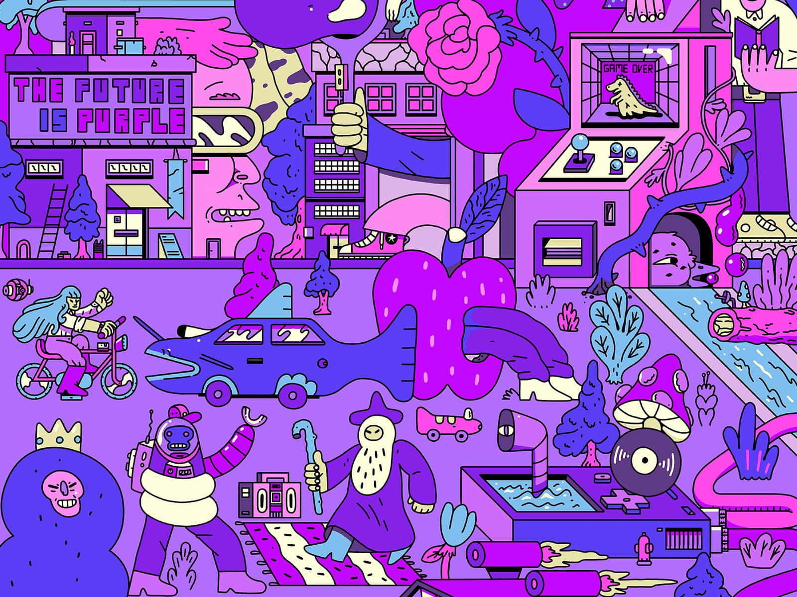 Indie Desktop With Retro Aesthetic Background