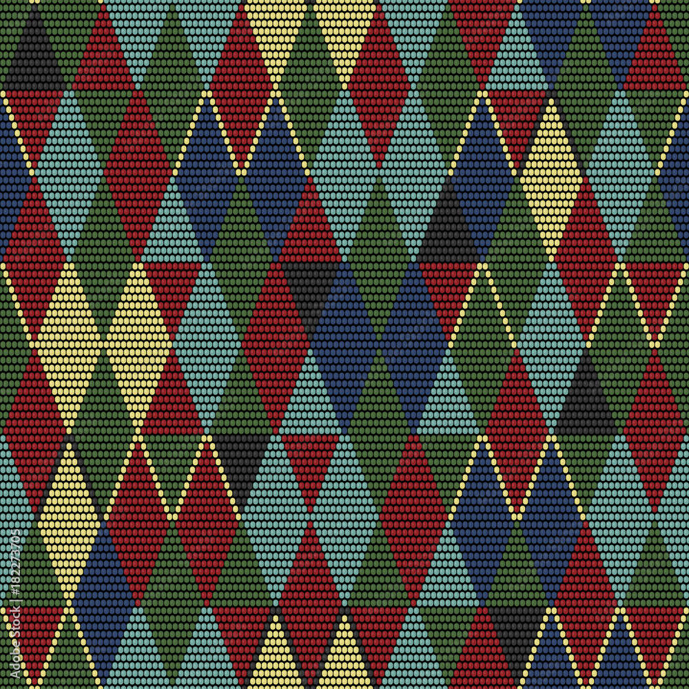 Indigenous Diamond Patterned Fabric Background