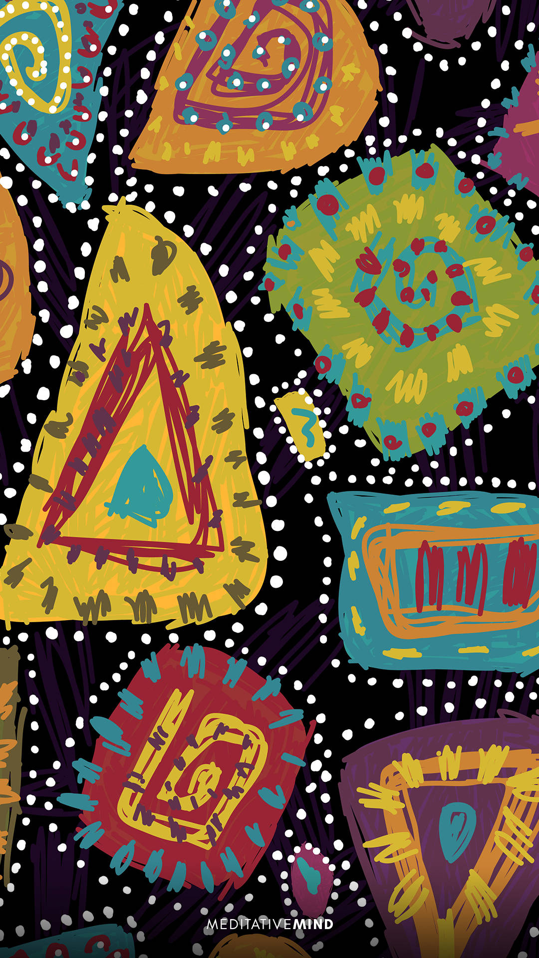 Indigenous Patterned Shapes Background