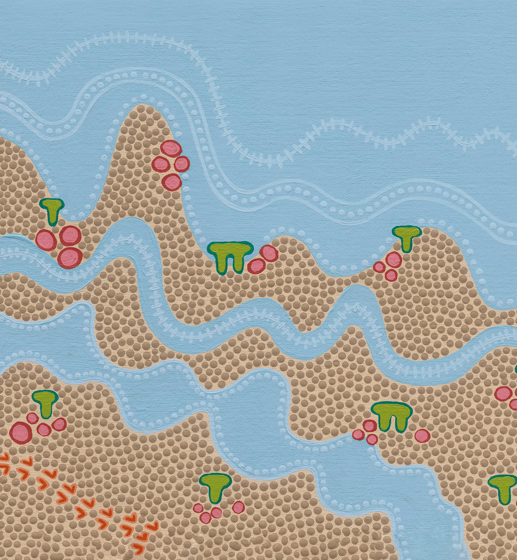 Indigenous Seaside Map Background