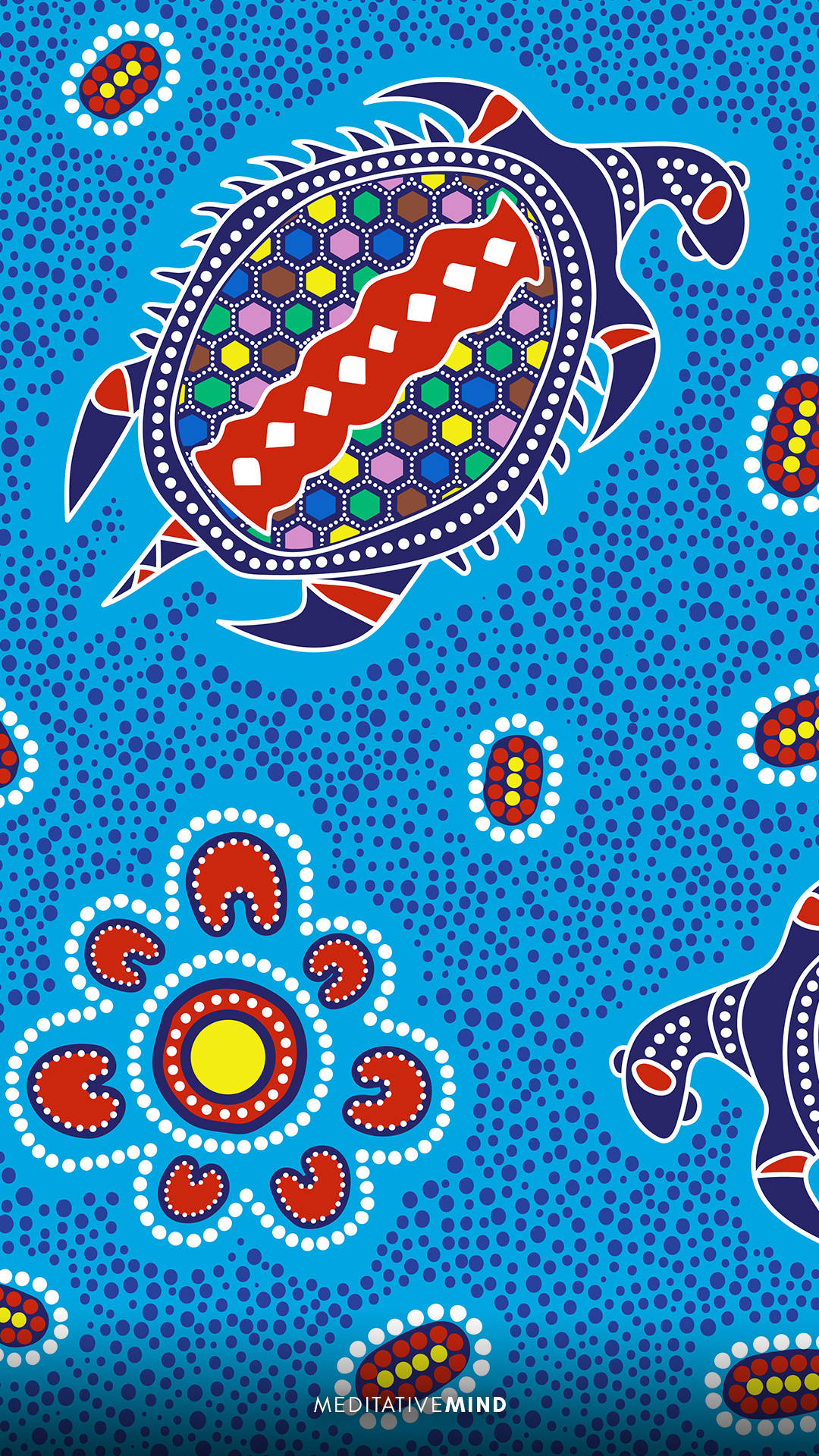 Indigenous Turtle Artwork Background