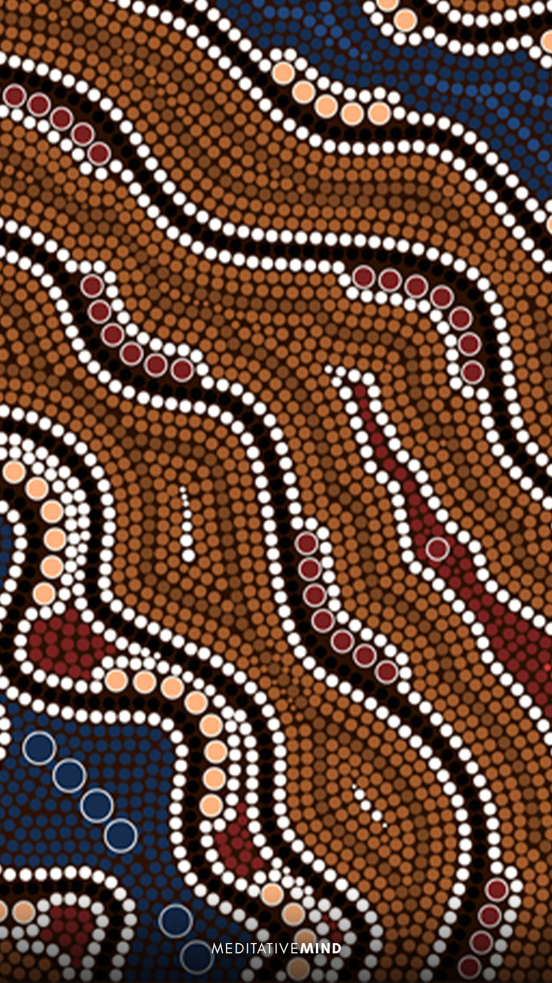 Indigenous Water Stream Artwork Background