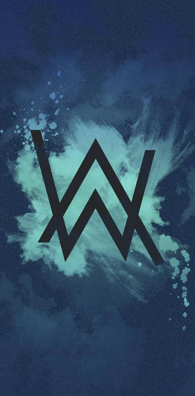 Indigo And Black Alan Walker Logo Background