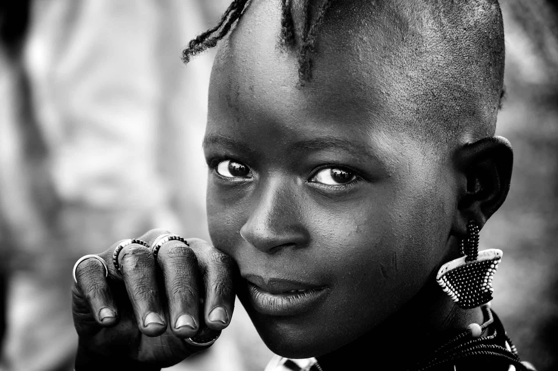 Individual African Woman Background