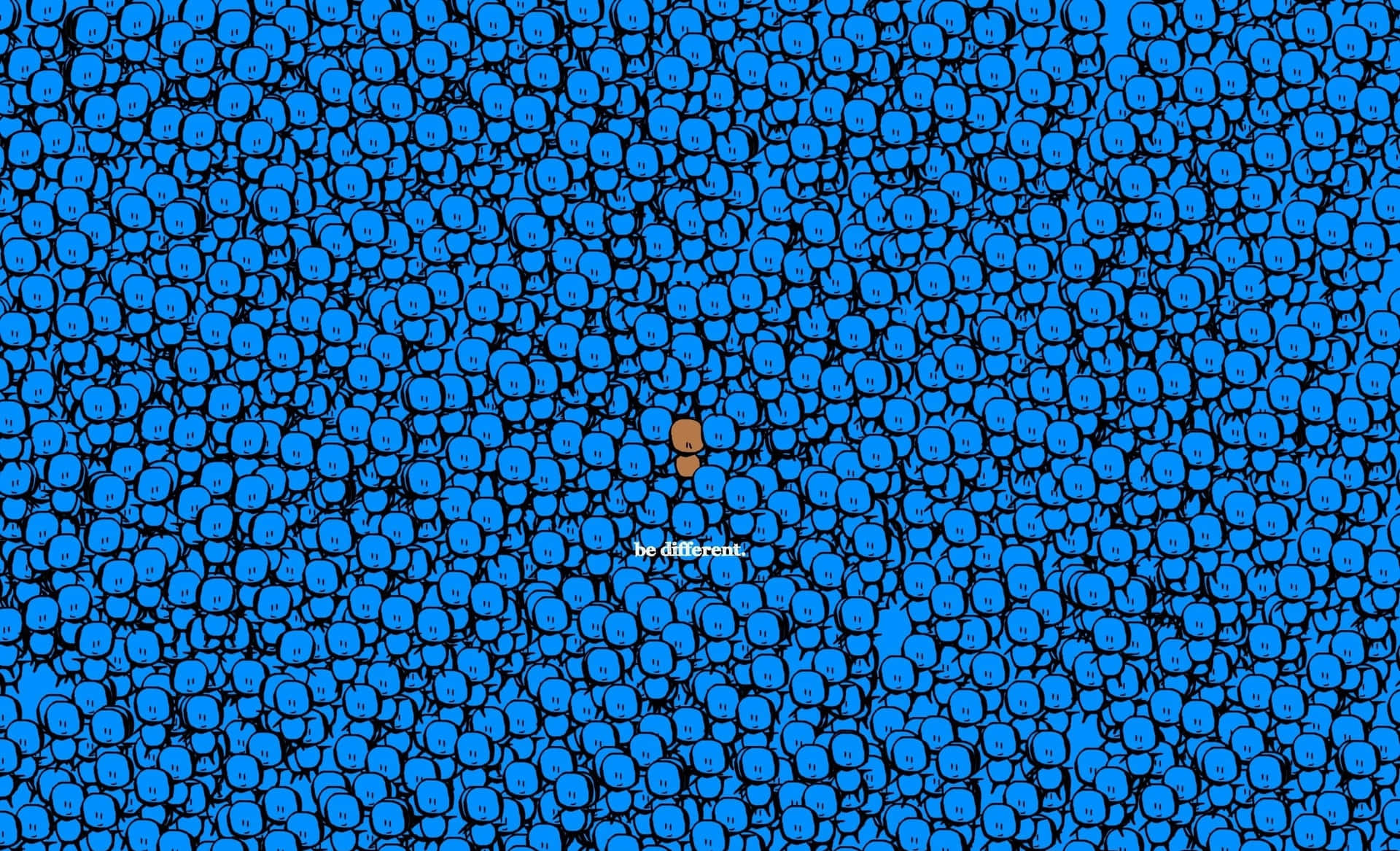 Individual In Orange Background