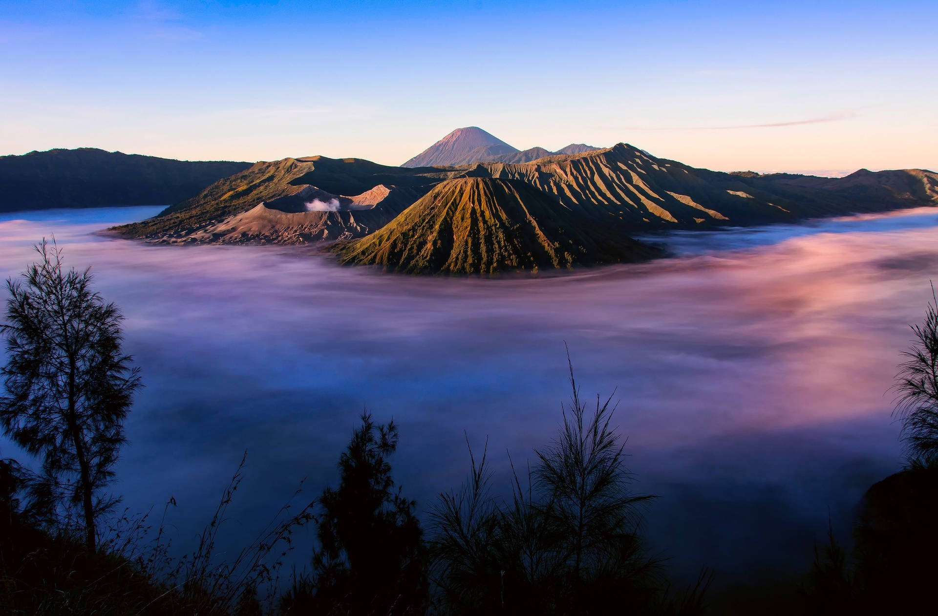 Indonesia Active Volcano Background