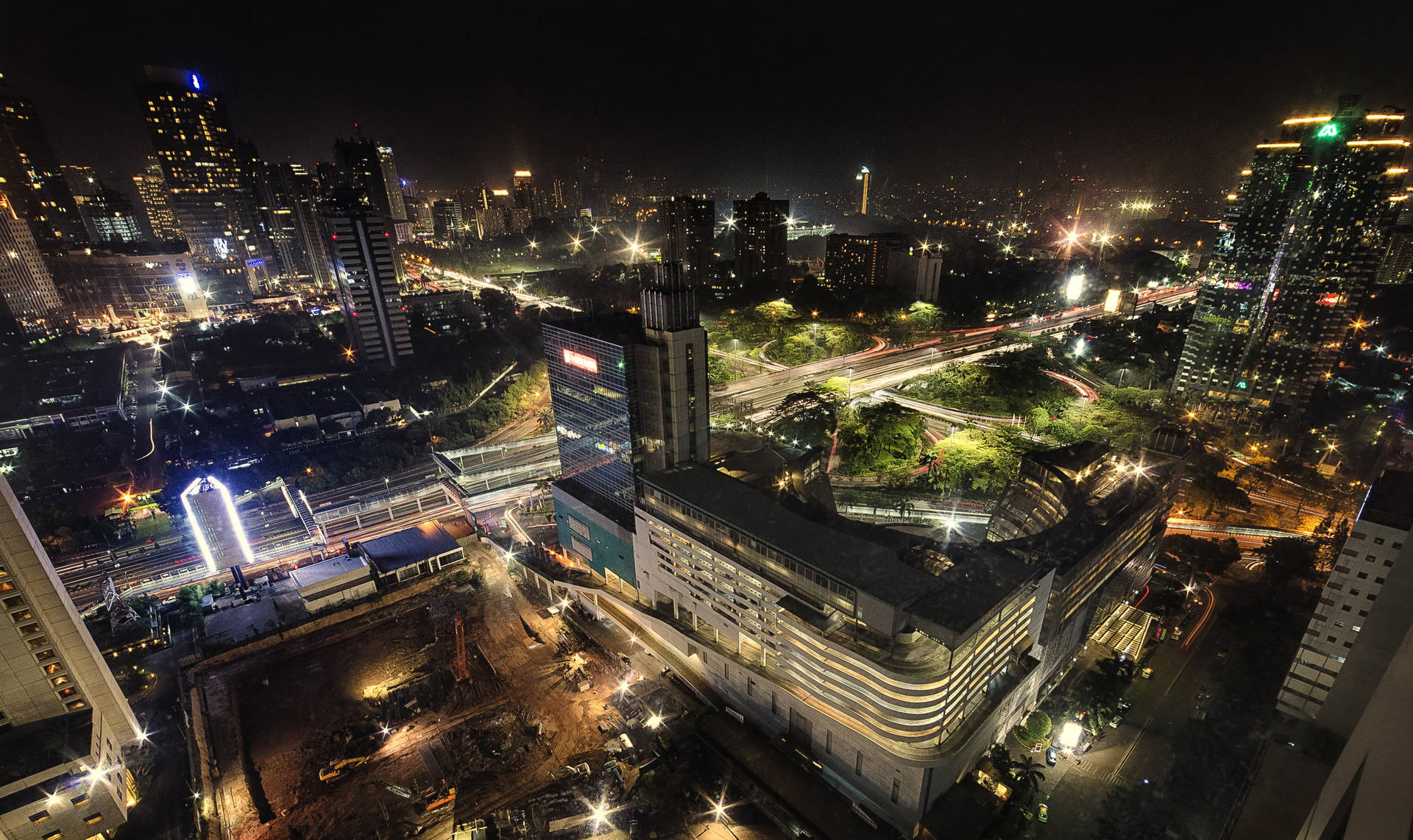 Indonesia Jakarta Evening Lights
