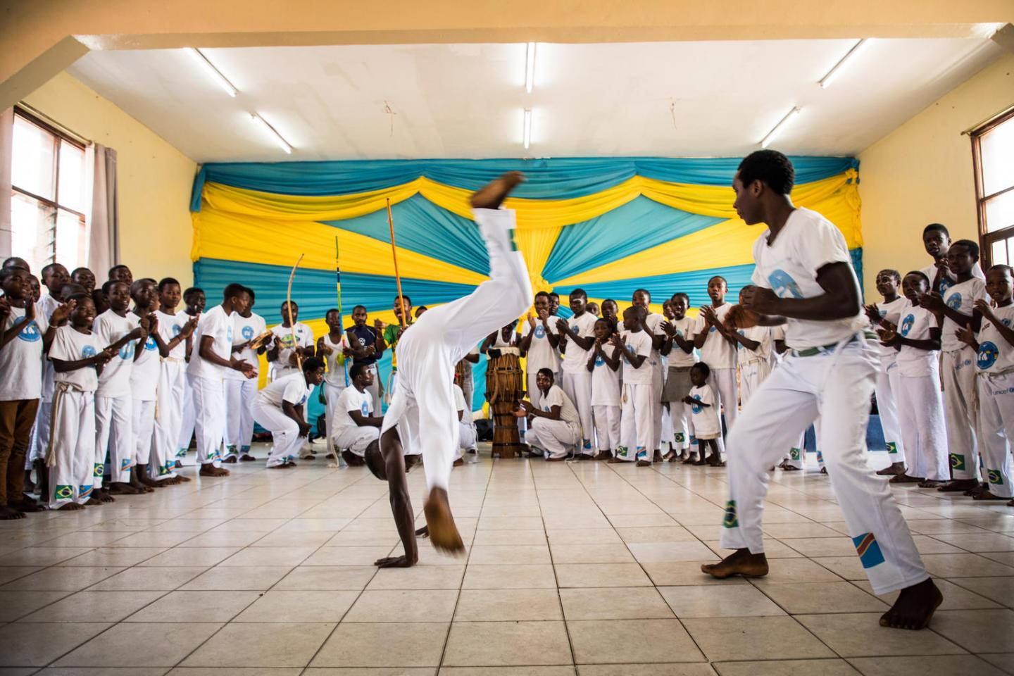 Indoor Capoeira Match Background