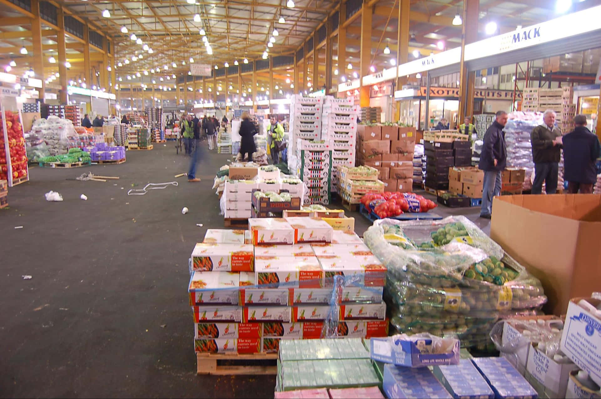 Indoor Wholesale Market Background