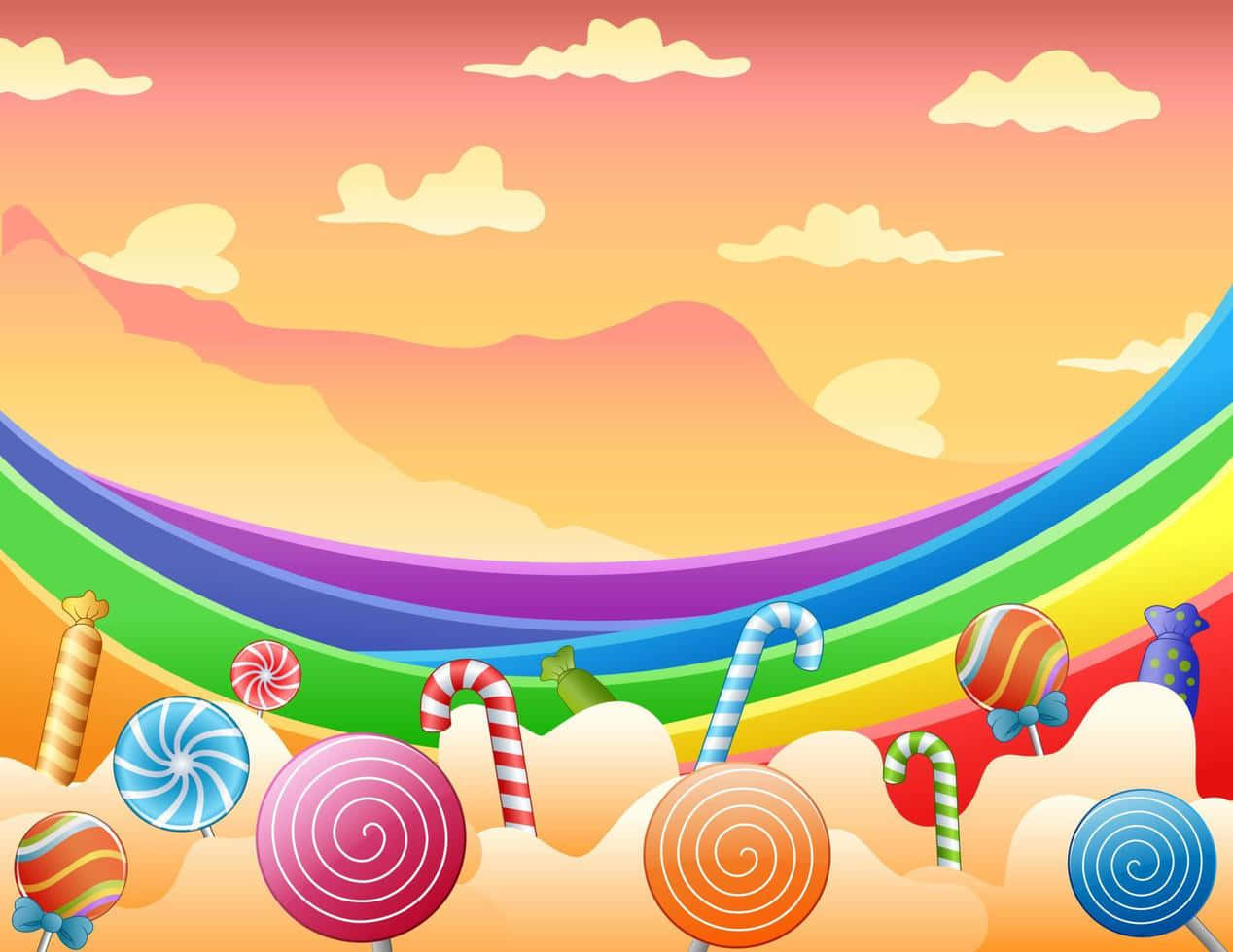 Indulge In A Sweet Journey Through Candy Land Background