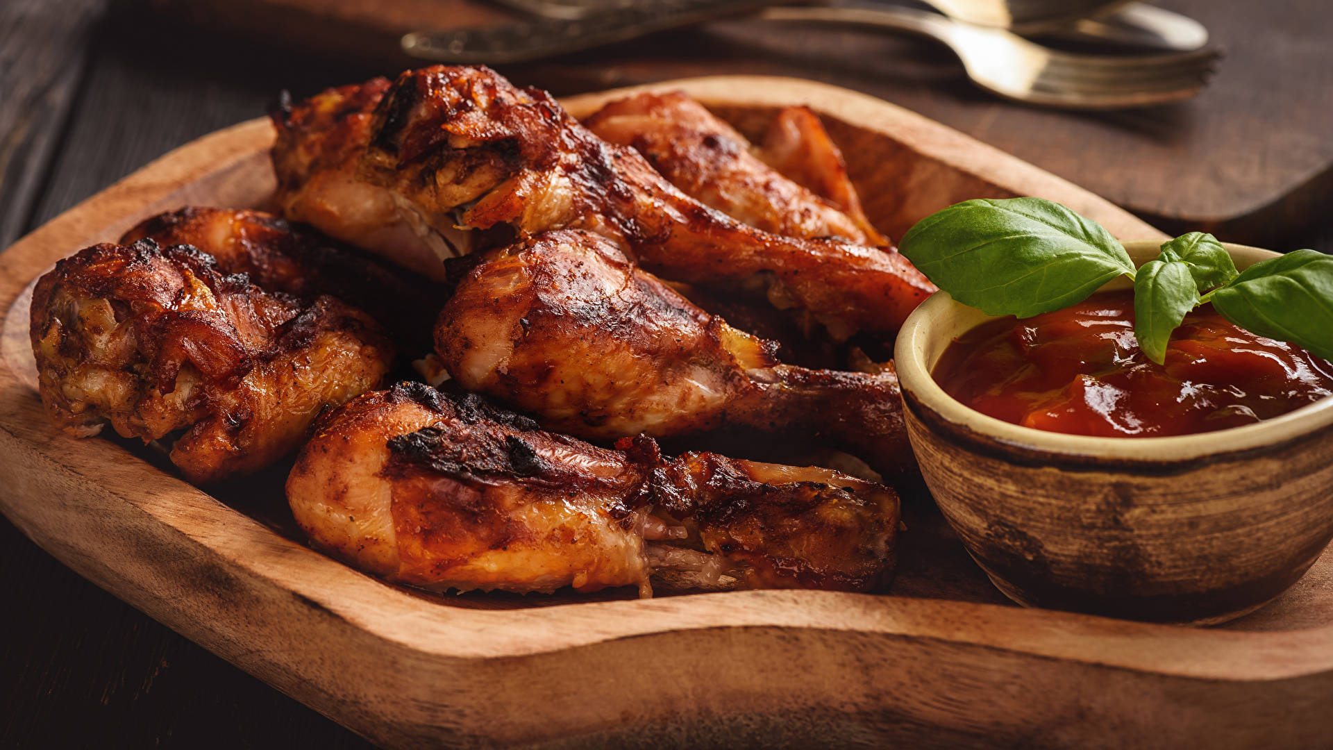 Indulge In The Aromas Of Tempting Tandoori Chicken Legs Background