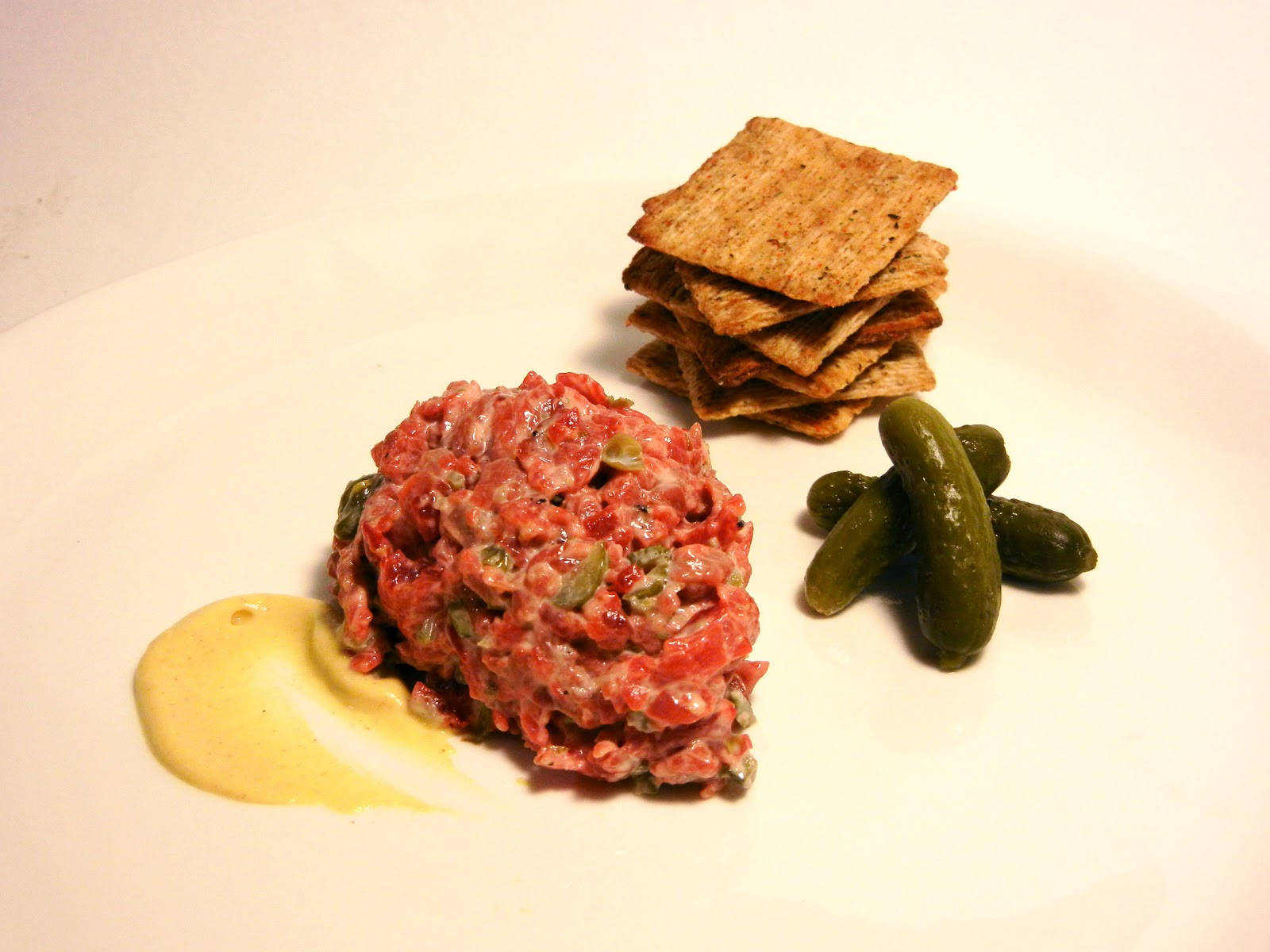 Indulgent Steak Tartare With Crisp Crackers