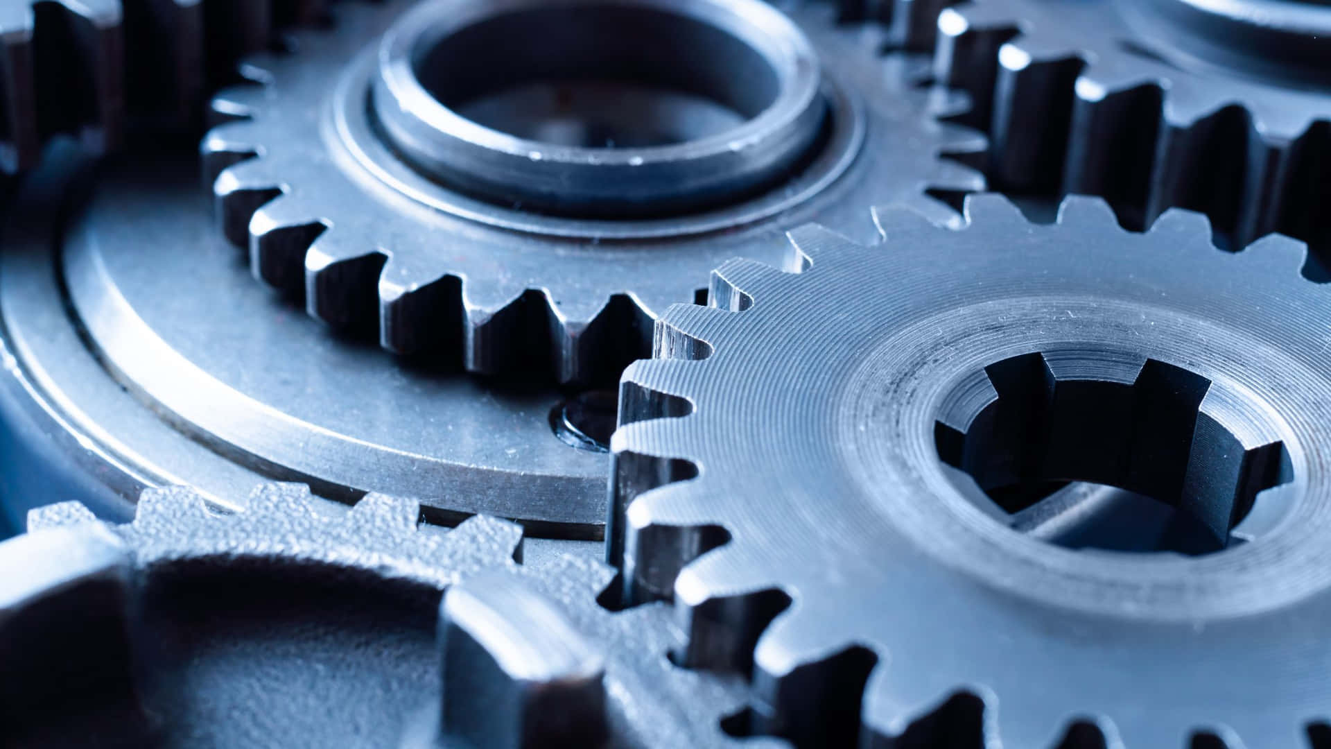 Industrial Gears Closeup Background