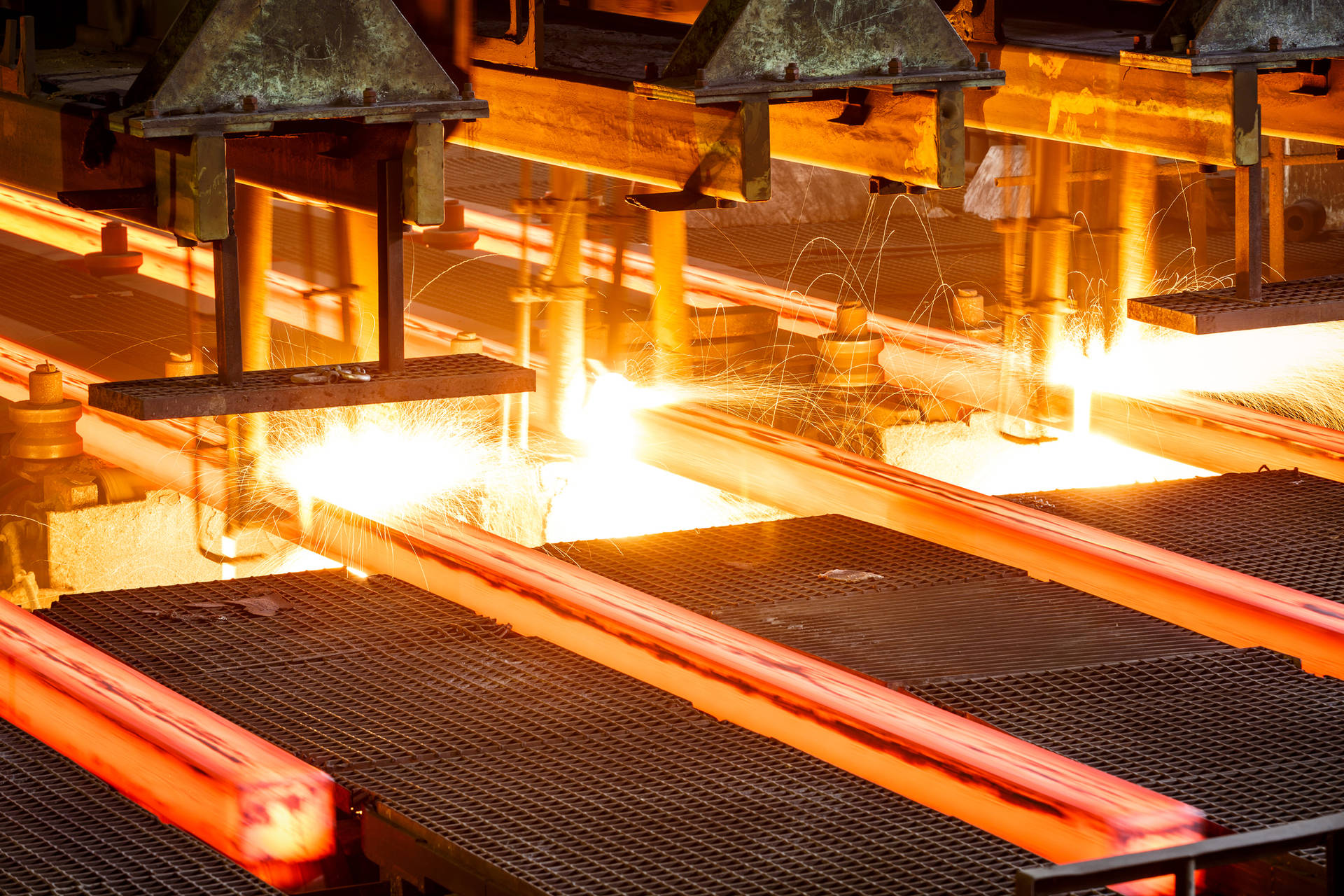 Industrial Power - A Glimpse Into Steel Production From Iron Background