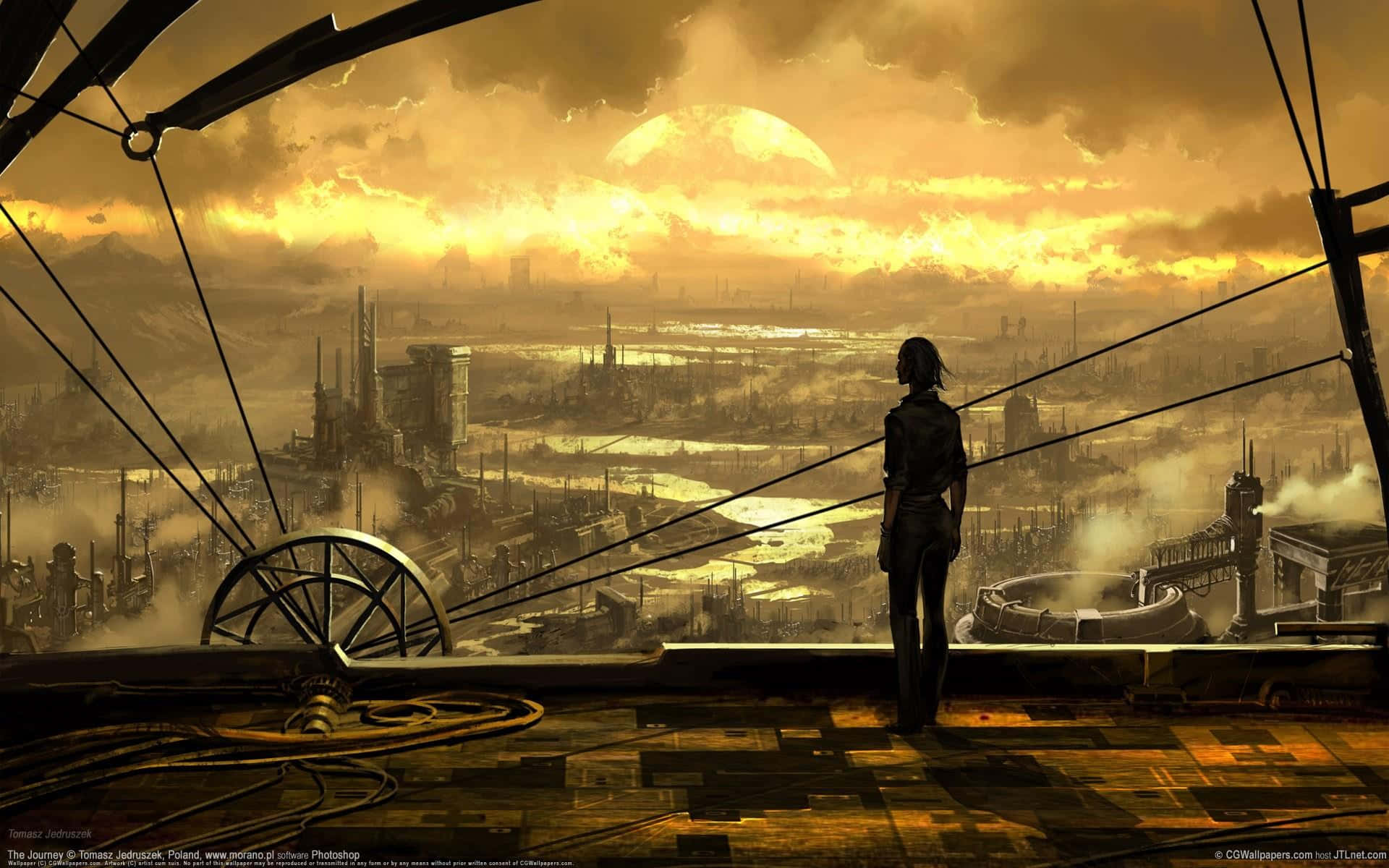 Industrious Young Boy In A Barren Landscape