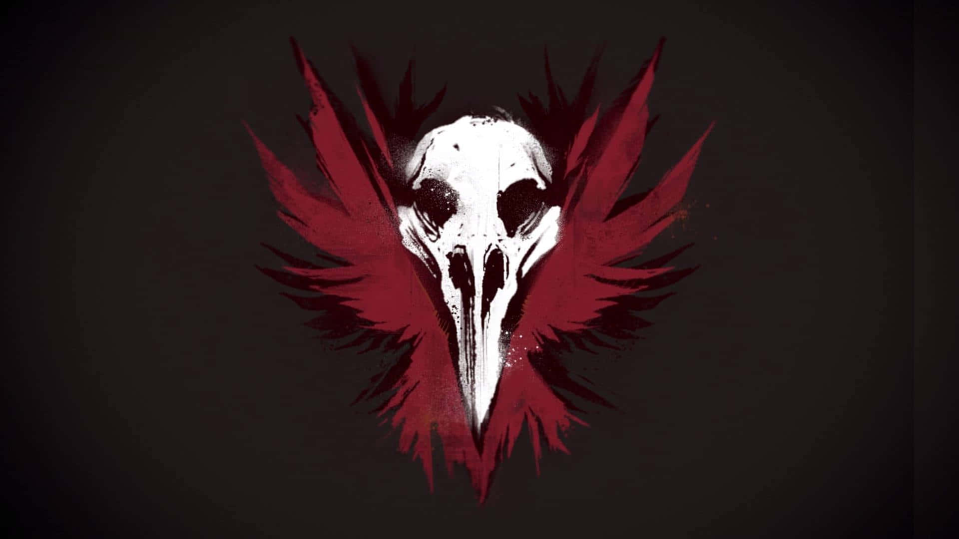 Infamous Bird Skull Background