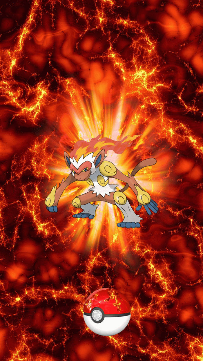 Infernape Pokéball Fiery Background