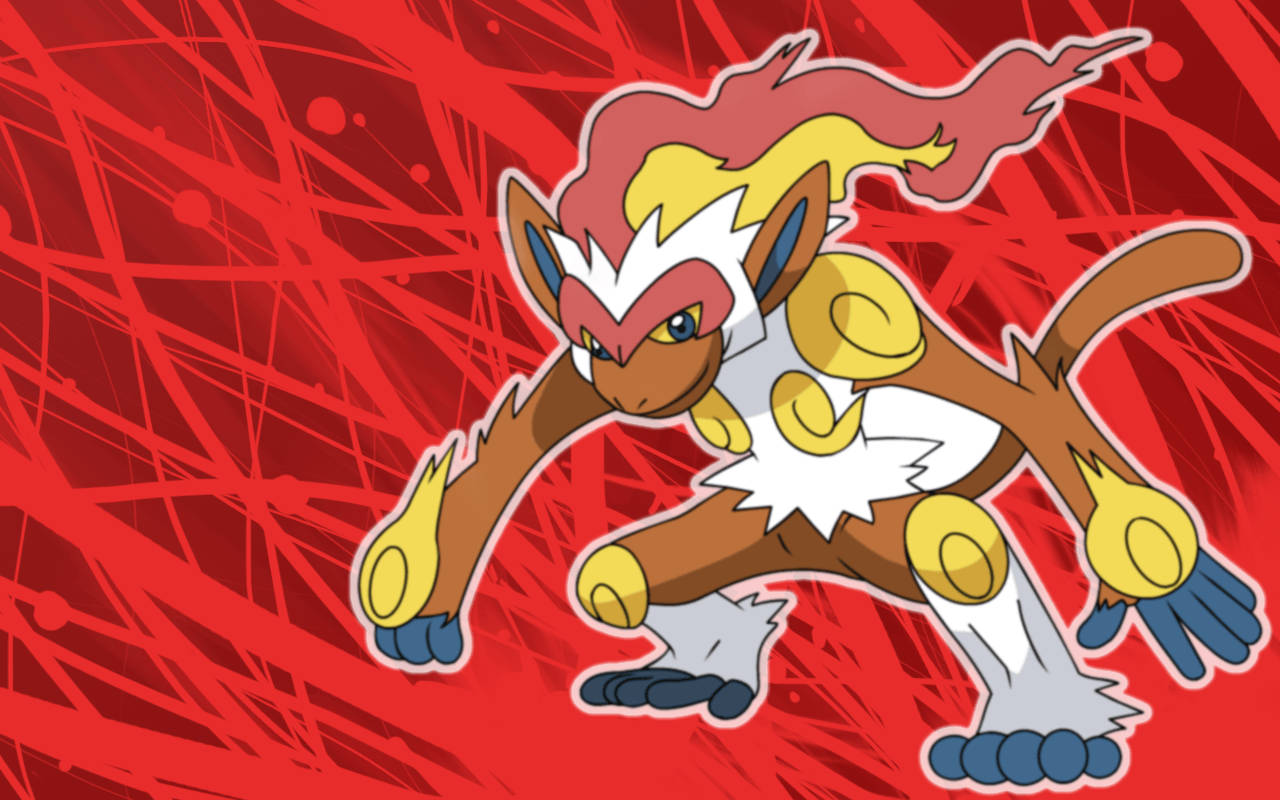 Infernape Red Abstract