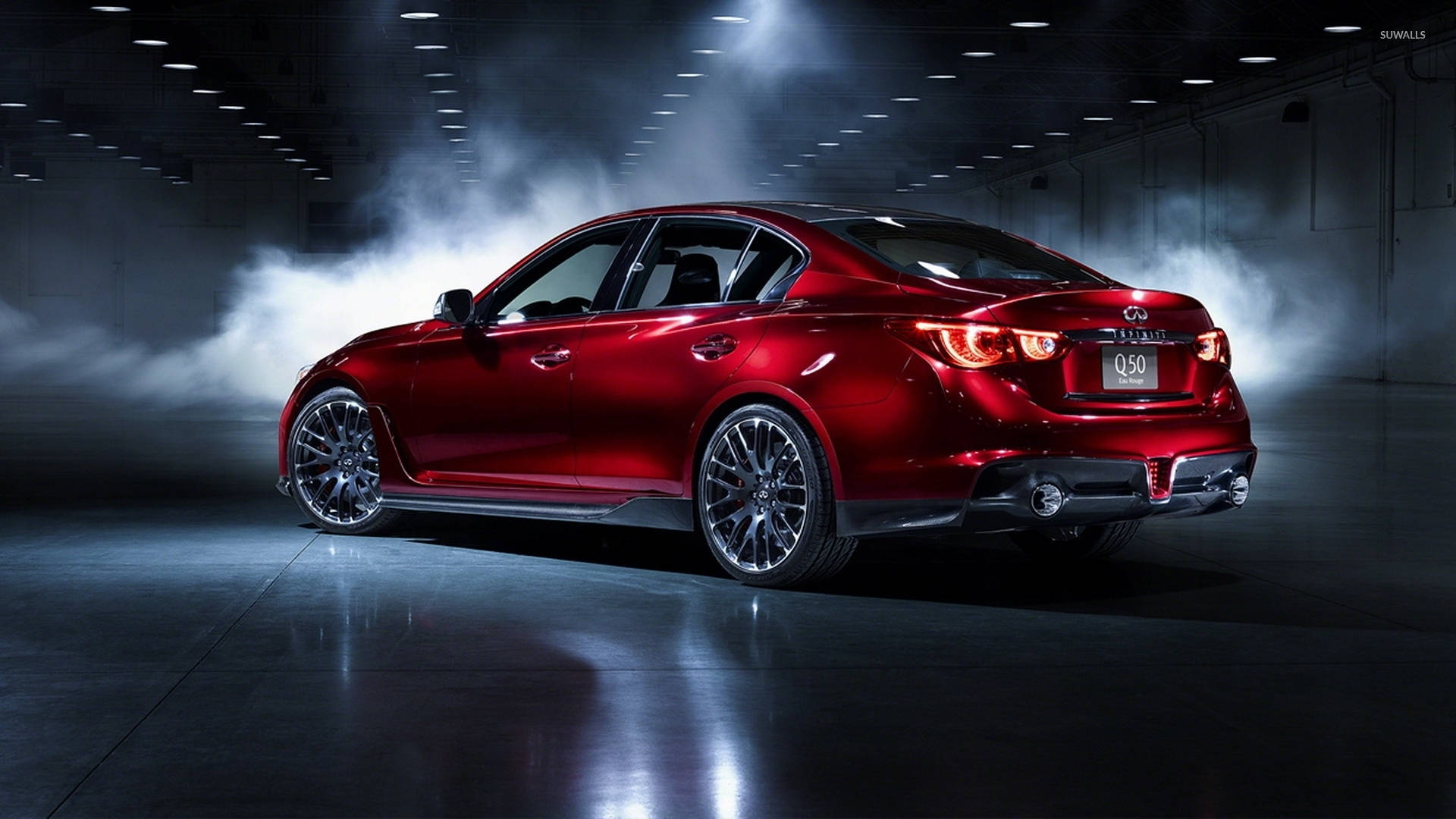 Infiniti Q50 Eau Rouge Red Background