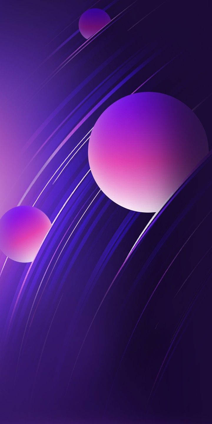 Infinix Abstract Gradient Purple Spheres Background