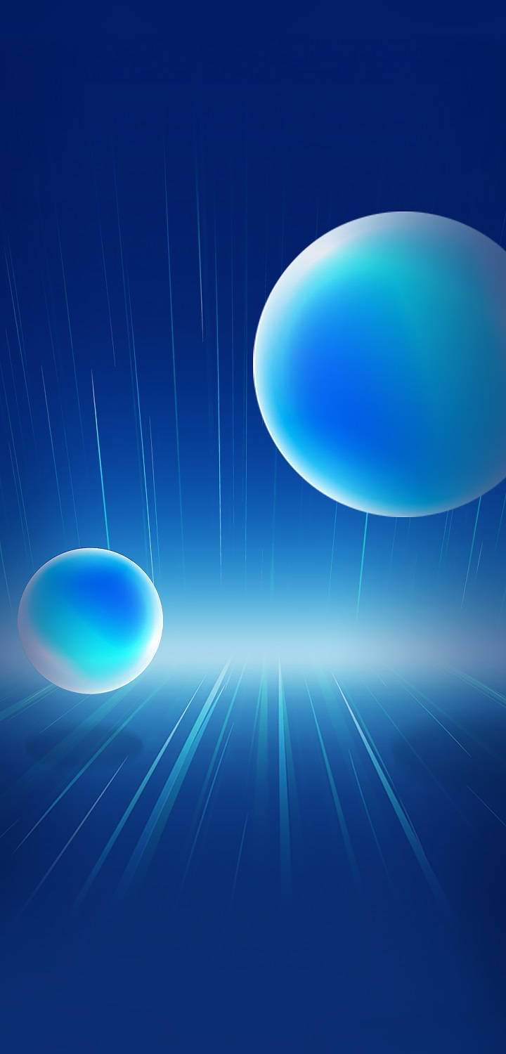 Infinix Hot 6 Blue Spheres Background
