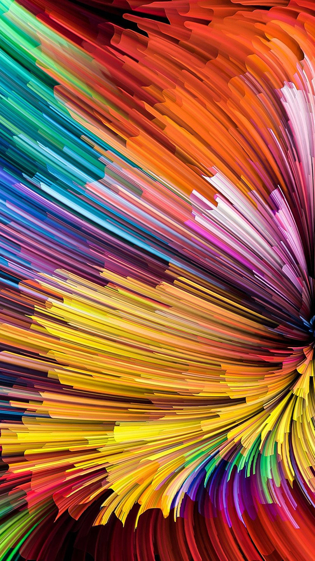 Infinix Zero Abstract Digital Art Rainbow Lines Background