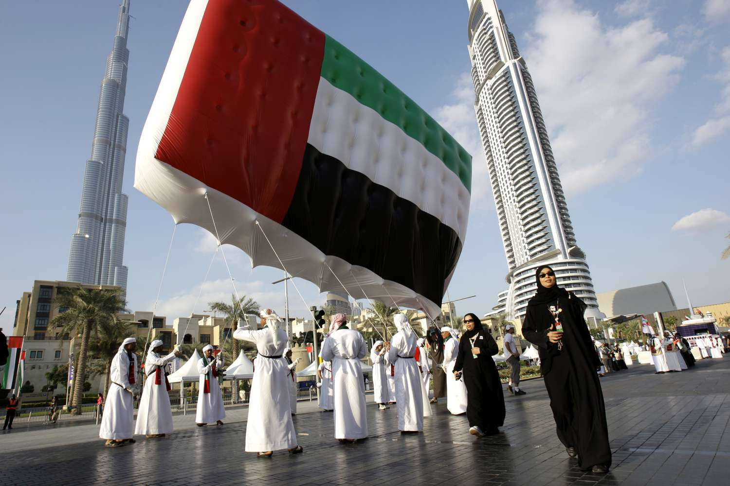 Inflatable Uae Flag Background