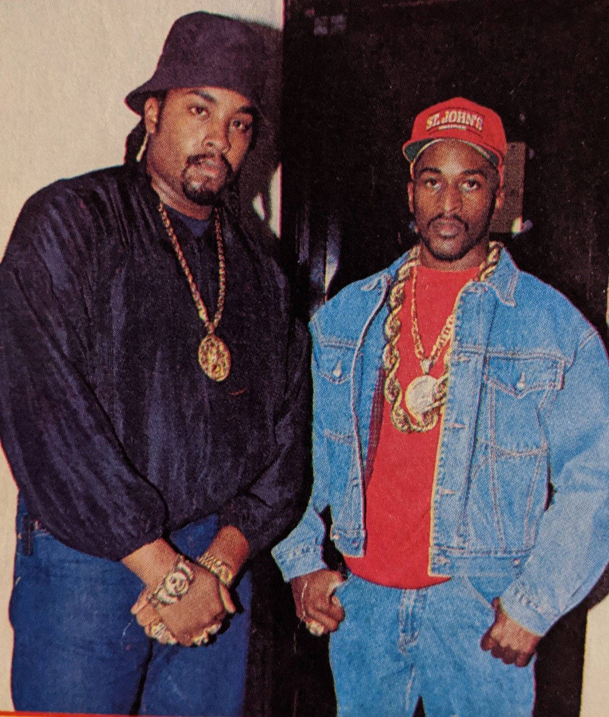 Influential Hip-hop Duo Eric B & Rakim In 80s Fashion Background