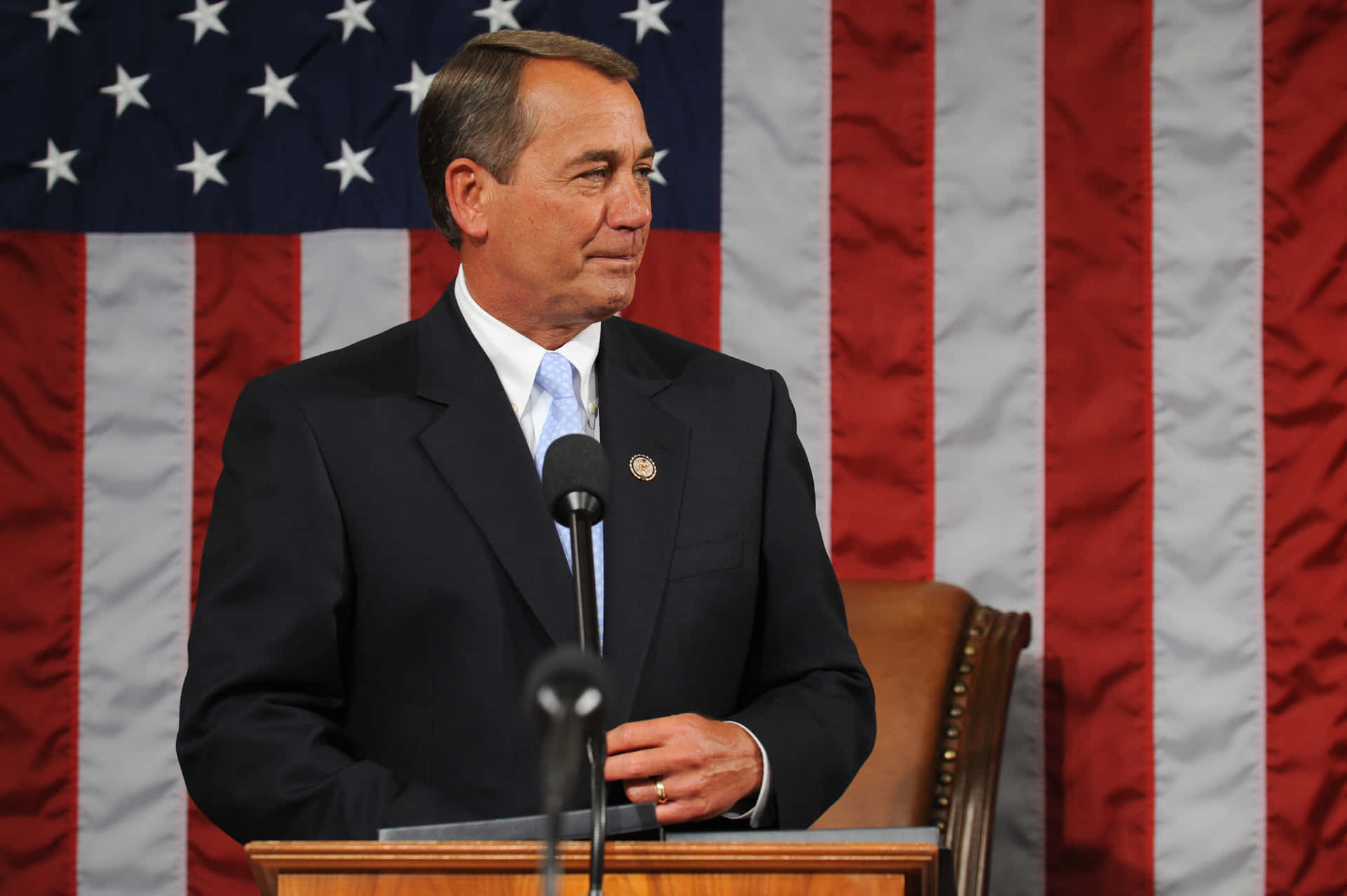Influential Politician John Boehner Gazing Sideways Background
