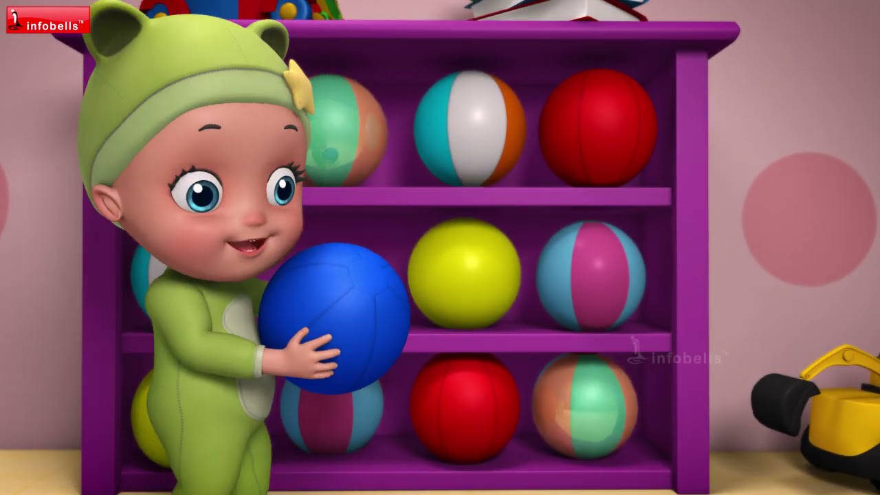 Infobells Baby With Beach Balls Background