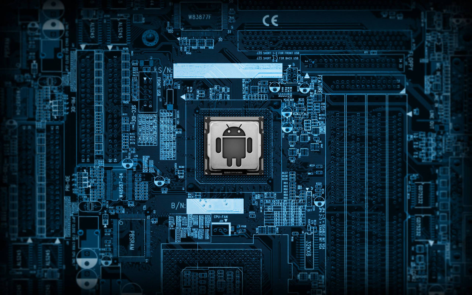 Information Technology Android Motherboard Background
