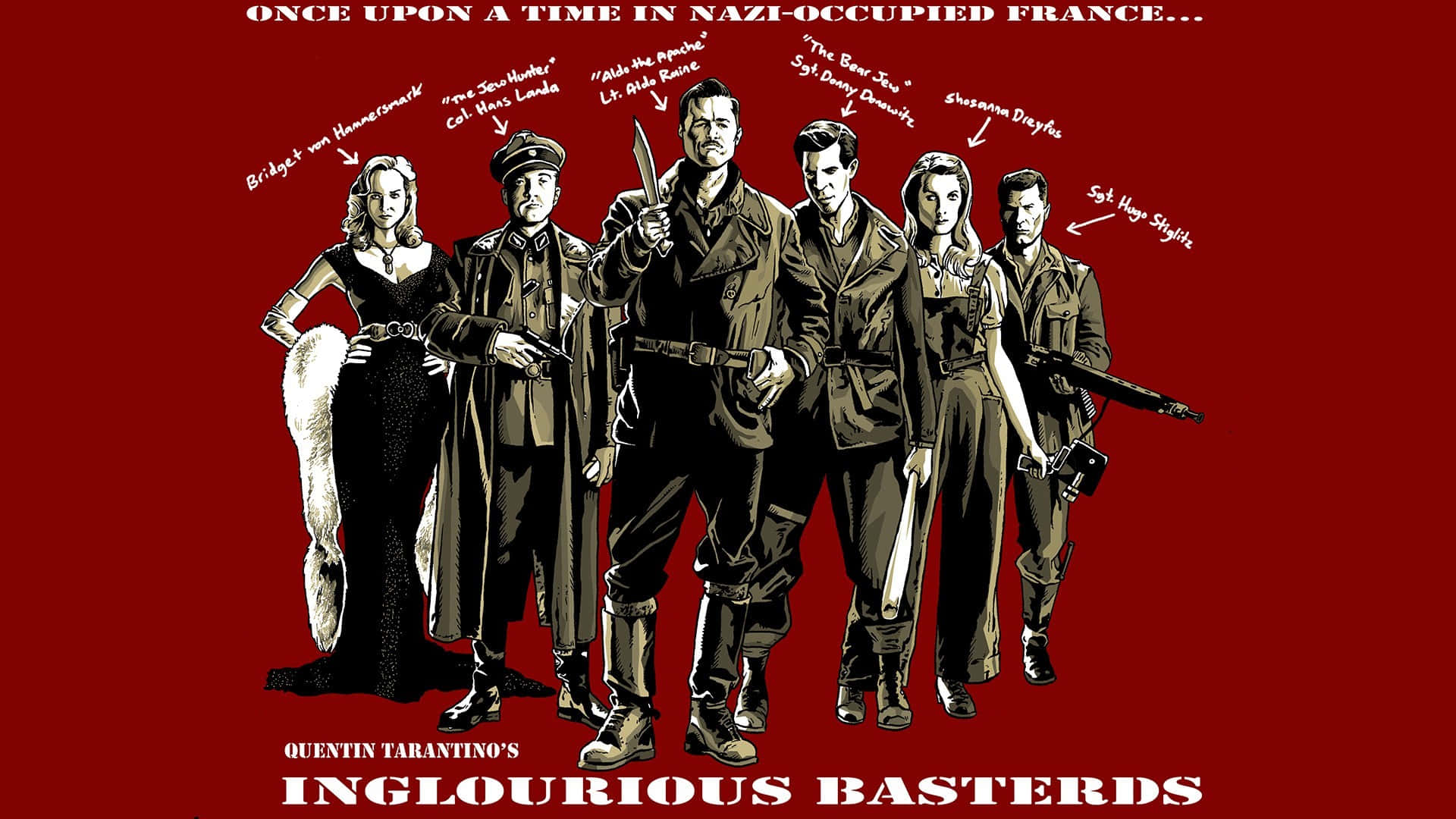 Inglourious Basterds Movie Artwork Background