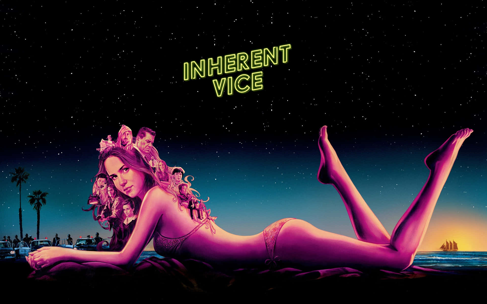 Inherent Vice Neon Desktop Background