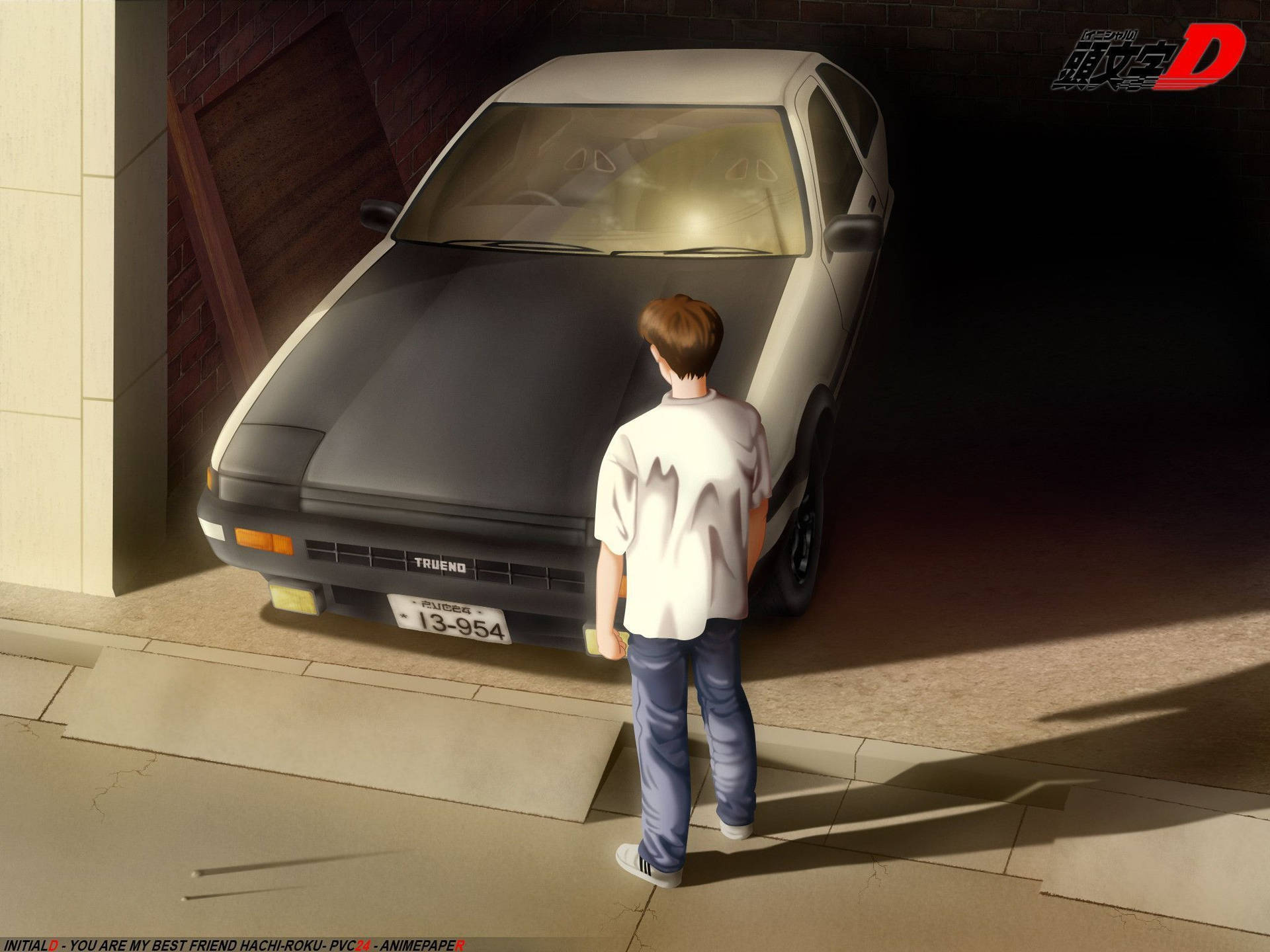 Initial D Anime Character Takumi Background