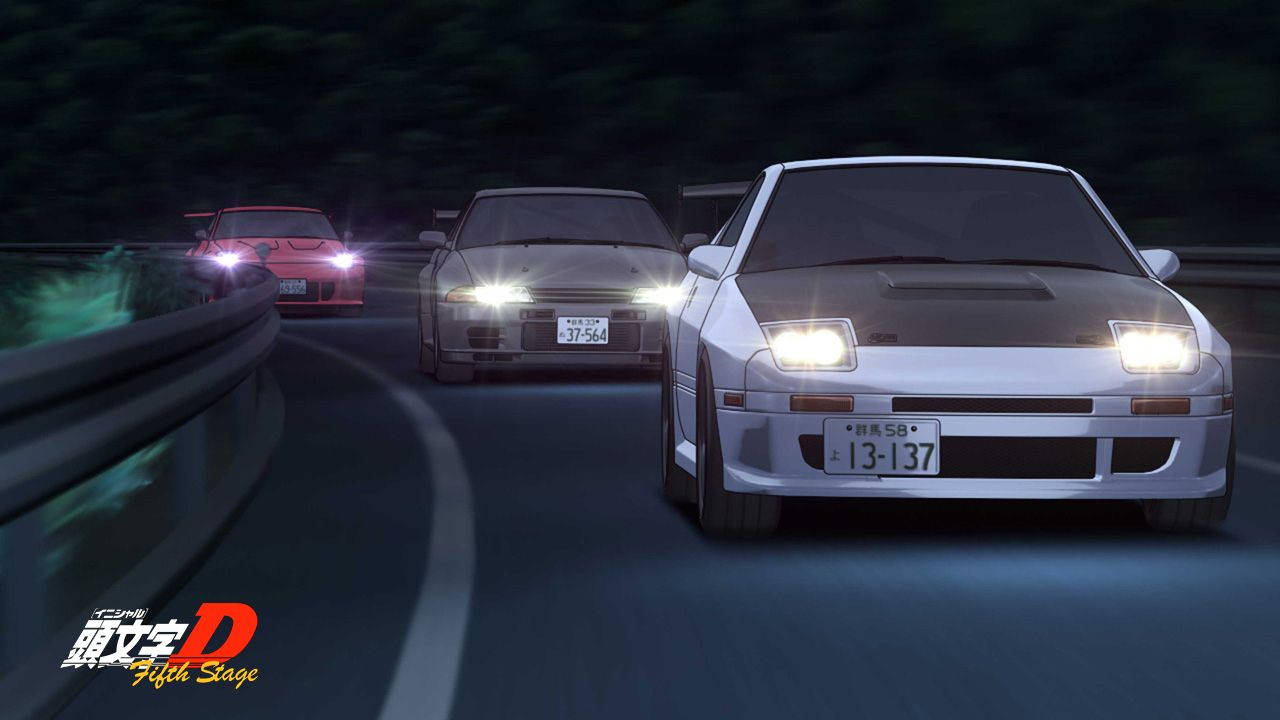 Initial D Icons Toyota, Nissan, Mazda Background