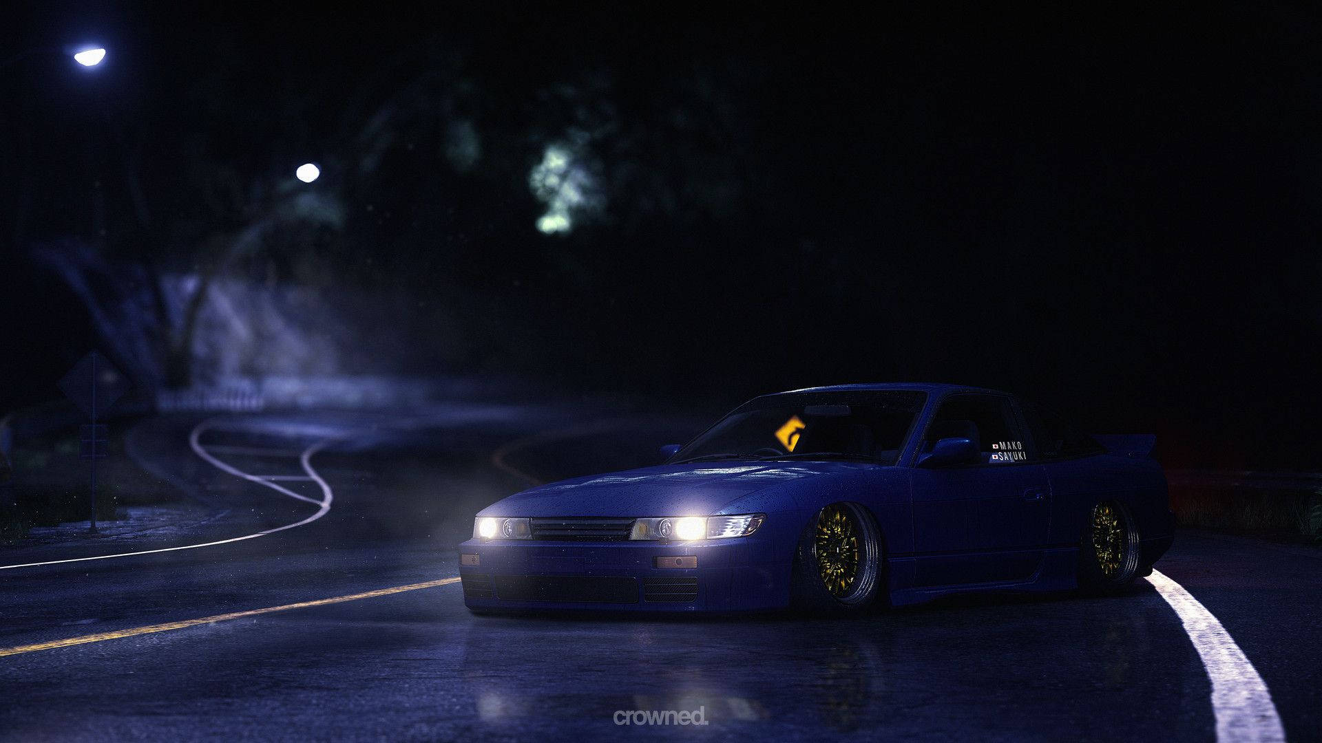 Initial D, Nissan Skyline Gtr32 In Blue Background