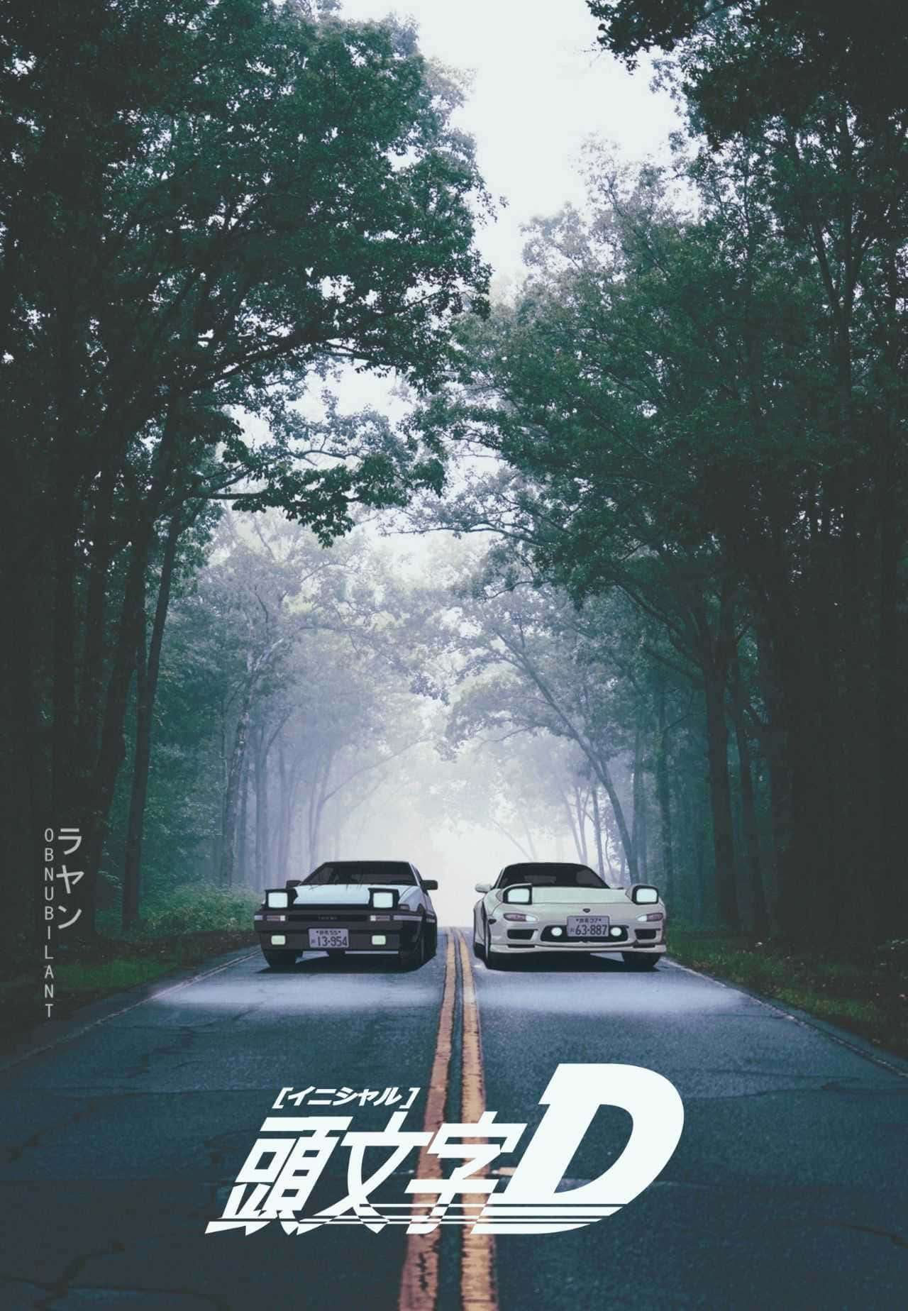 Initial D Phone Aesthetic Poster Background