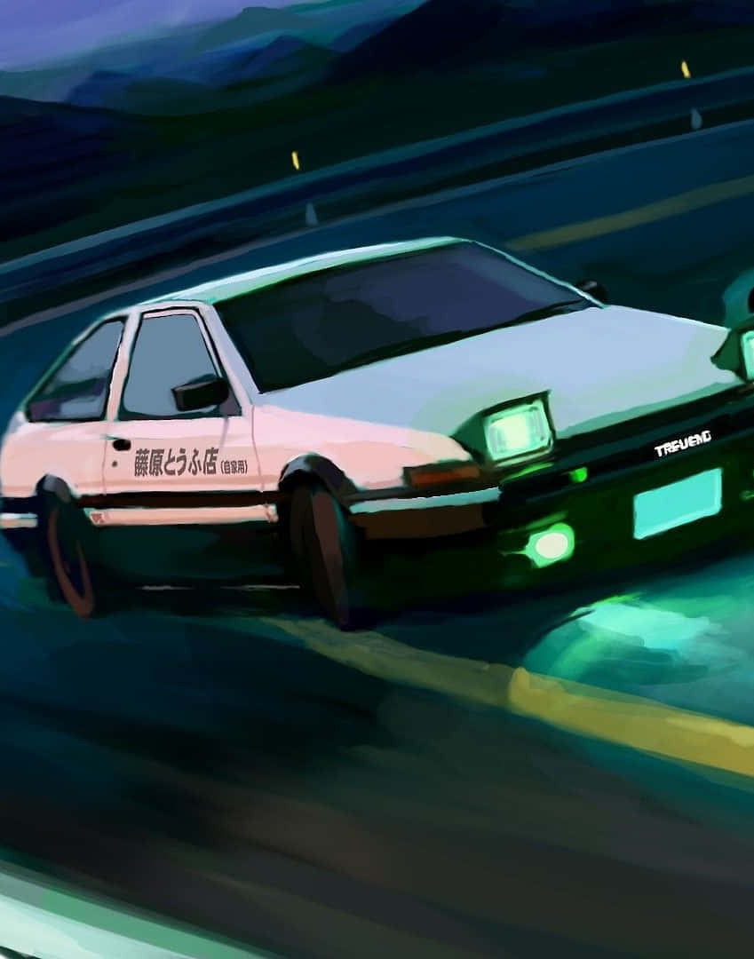 Initial D Phone Car Neon Lights Background