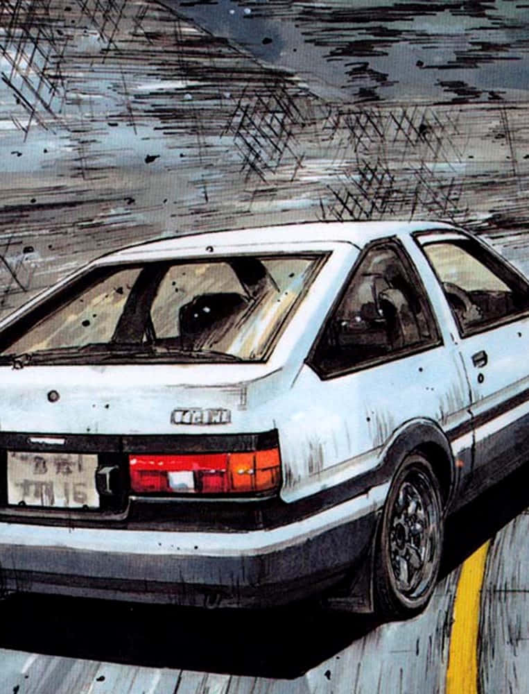 Initial D Phone Dirty Car Background